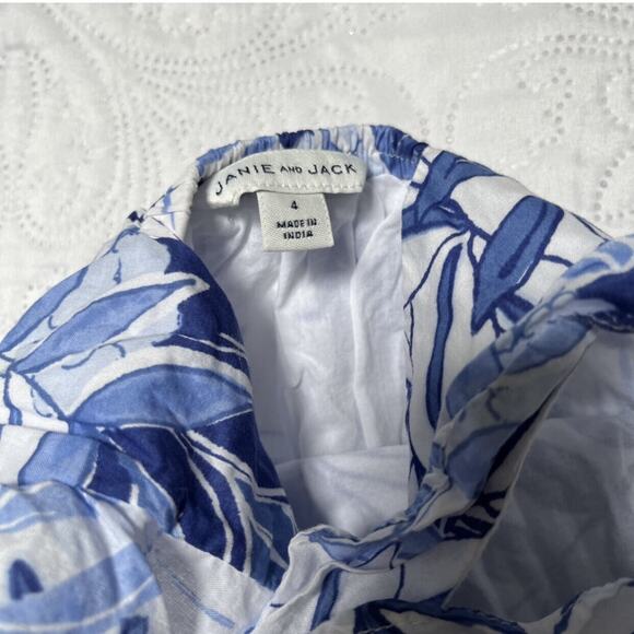 Janie And Jack Tropical Ruffle Floral Dress Size 4 - Picture 5 of 5